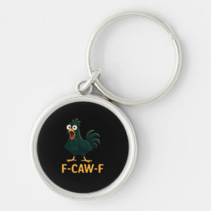 F-Caw-F Chicken Classic Vintage Style Key Ring