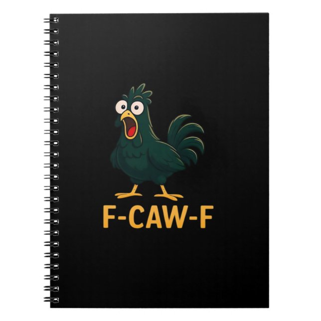 F-Caw-F Chicken Classic Vintage Style Notebook (Front)