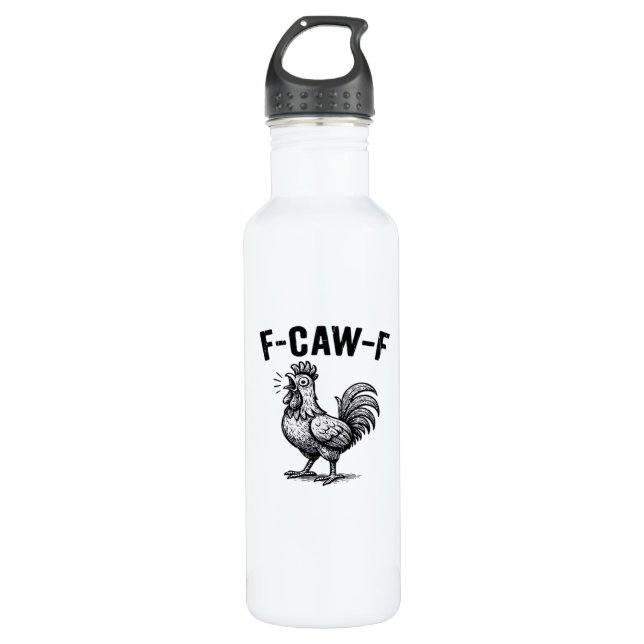 F-Caw-F Chicken Creative Casual 710 Ml Water Bottle (Front)