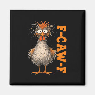 F-Caw-F-Chicken Eagerlys Colourful Funny Rooster M Magnet