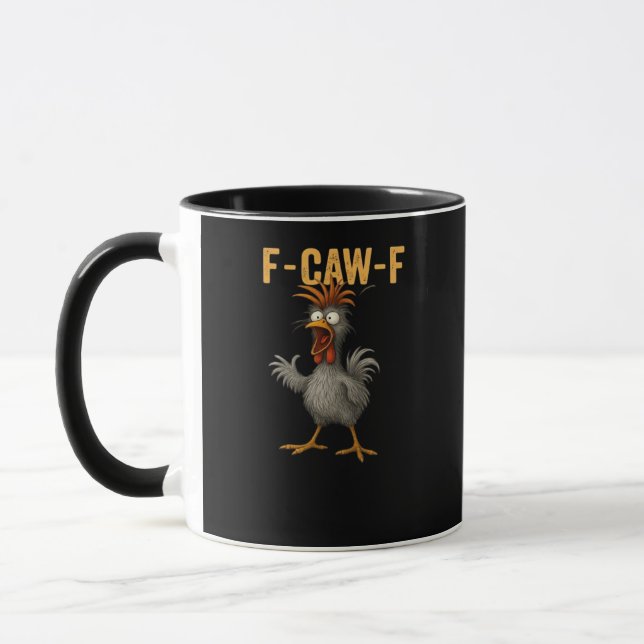F-Caw-F Chicken Essential Aesthetic Casual Mug (Left)