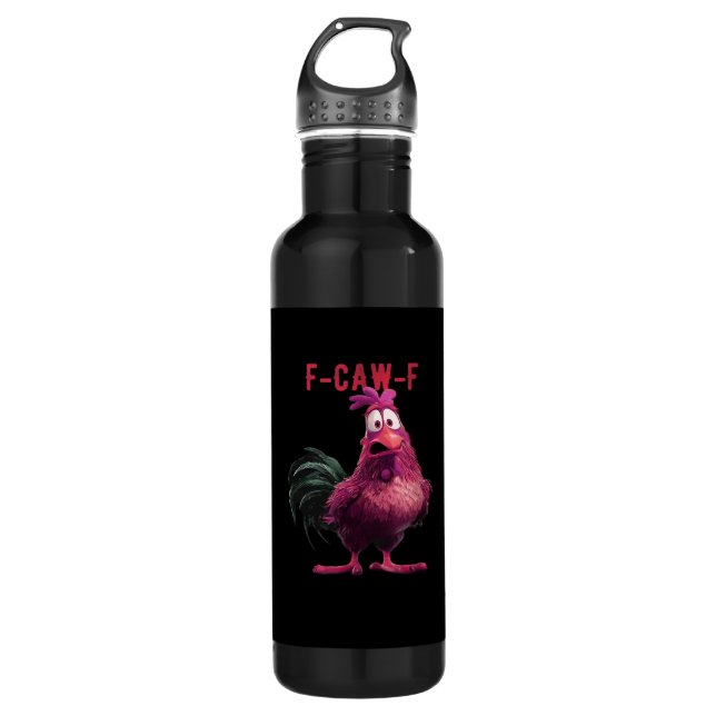 F-Caw-F-Chicken Essential Aesthetic Unique 710 Ml Water Bottle (Front)