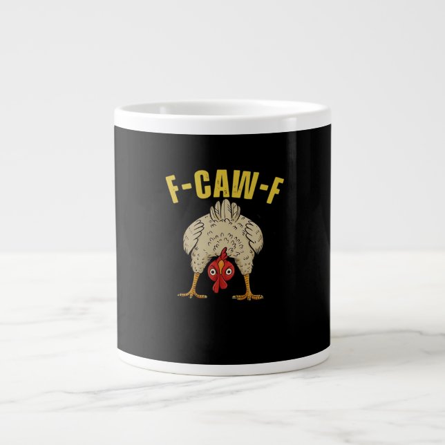 F-Caw-F-Chicken Essential Art Graphic Large Coffee Mug (Front)