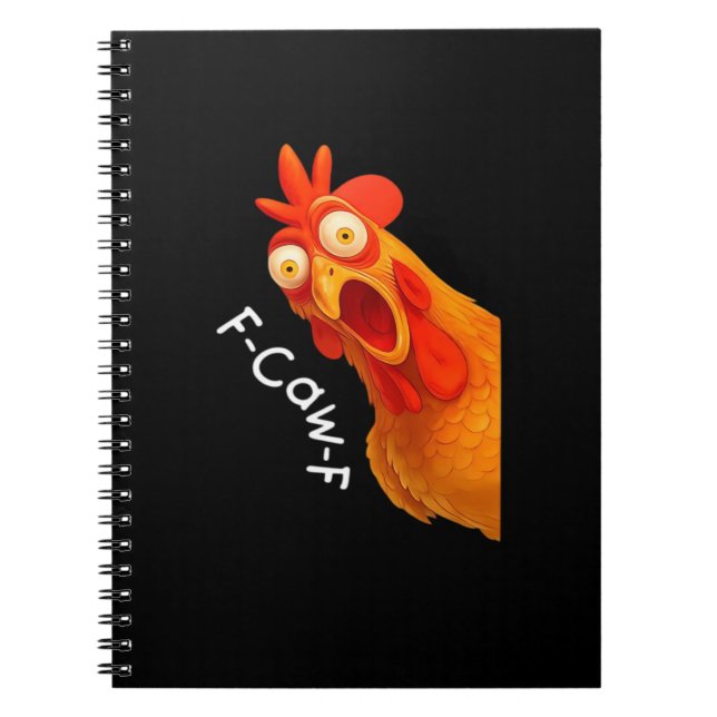 F-Caw-F Chicken Essential Classic Retro Notebook (Front)