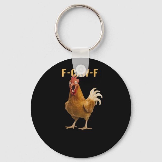 F-Caw-F Chicken Essential Creative Graphic Key Ring (Front)