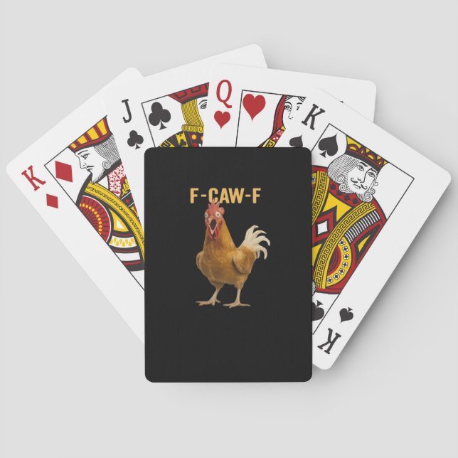 F-Caw-F Chicken Essential Creative Graphic Playing Cards (Back)