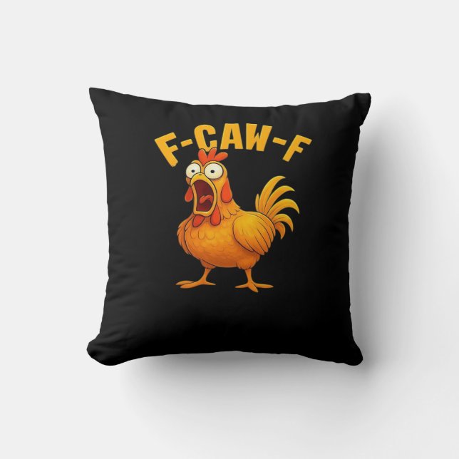 F-Caw-F-Chicken Essential Funny Quote Cushion (Front)