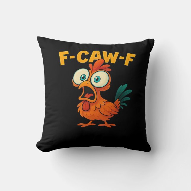 F-Caw-F Chicken Essential Funny Trendy Cushion (Front)
