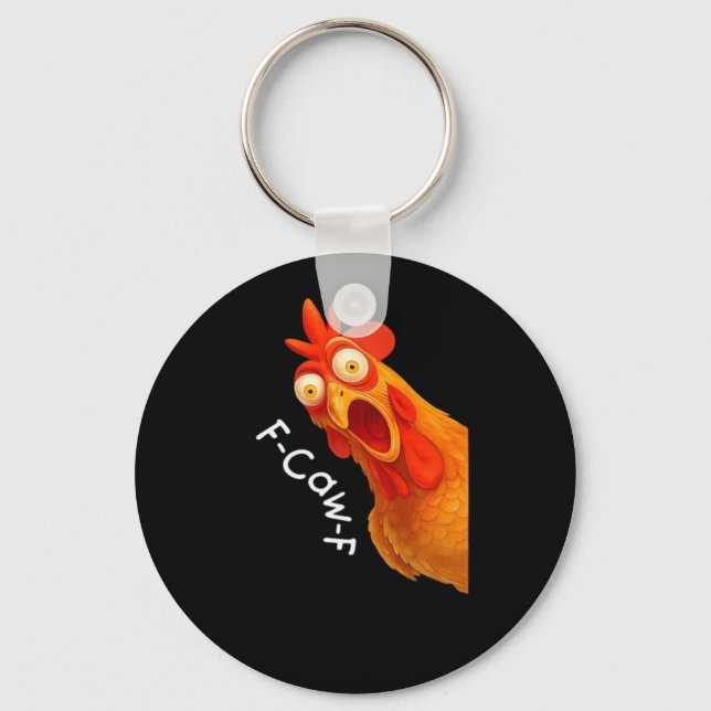 F-Caw-F Chicken Essential Minimal Clean Key Ring (Front)
