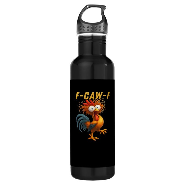 F-Caw-F-Chicken Essential Retro Classic 710 Ml Water Bottle (Front)