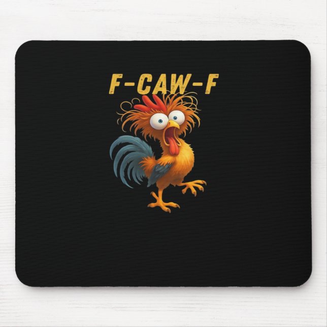 F-Caw-F-Chicken Essential Retro Classic Mouse Mat (Front)