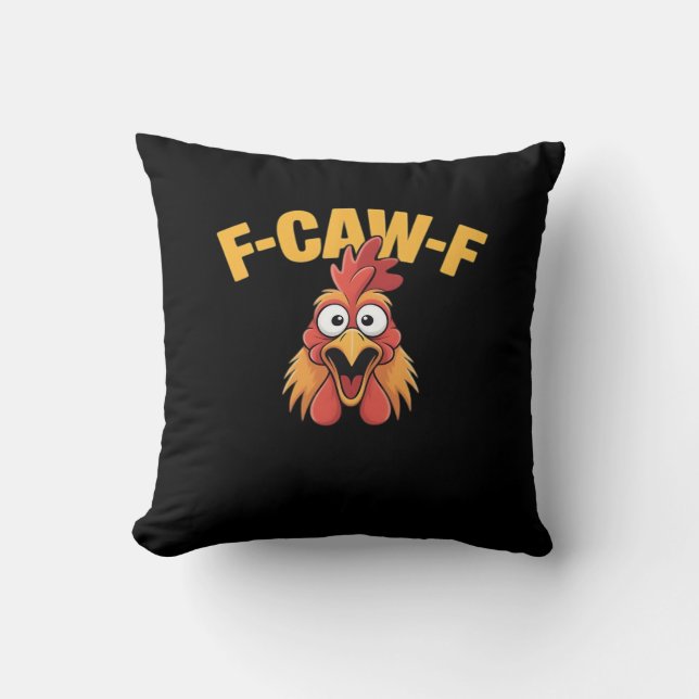 F-Caw-F Chicken Funny Chicken Creative Graphic Cushion (Front)