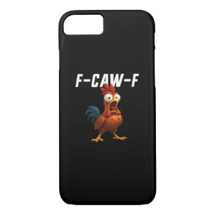 F-Caw-F Chicken Funny Chicken F-Caw-F Gear Retro C iPhone 8/7 Case