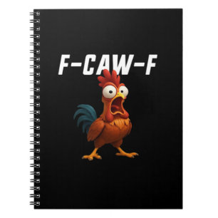F-Caw-F Chicken Funny Chicken F-Caw-F Gear Retro C Notebook
