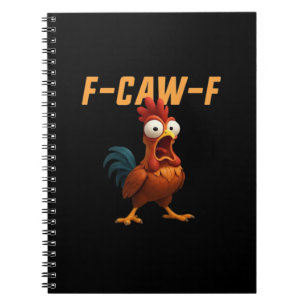 F-Caw-F Chicken Funny Chicken F-Caw-F Gear Retro G Notebook