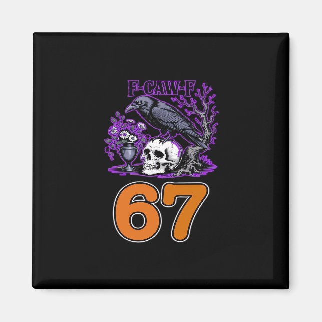 F-Caw-F Chicken Halloween Classic Funny Trendy Magnet (Front)