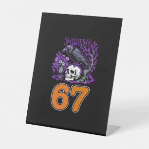 F-Caw-F Chicken Halloween Classic Funny Trendy Pedestal Sign