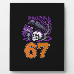 F-Caw-F Chicken Halloween Classic Funny Trendy Plaque