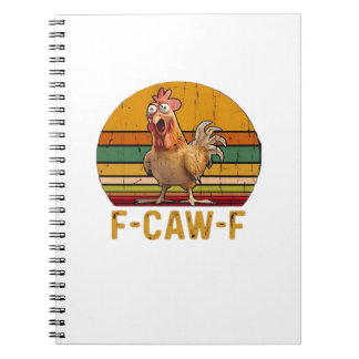 F-Caw-F Chicken Humor Essential Minimal Clean Notebook