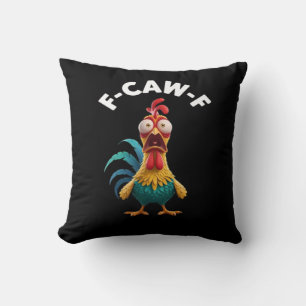 F-Caw-F Chicken Humour Classic Vintage Design Cushion