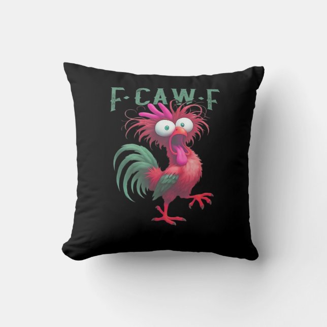 F-Caw-F Chicken Minimal Clean Cushion (Front)