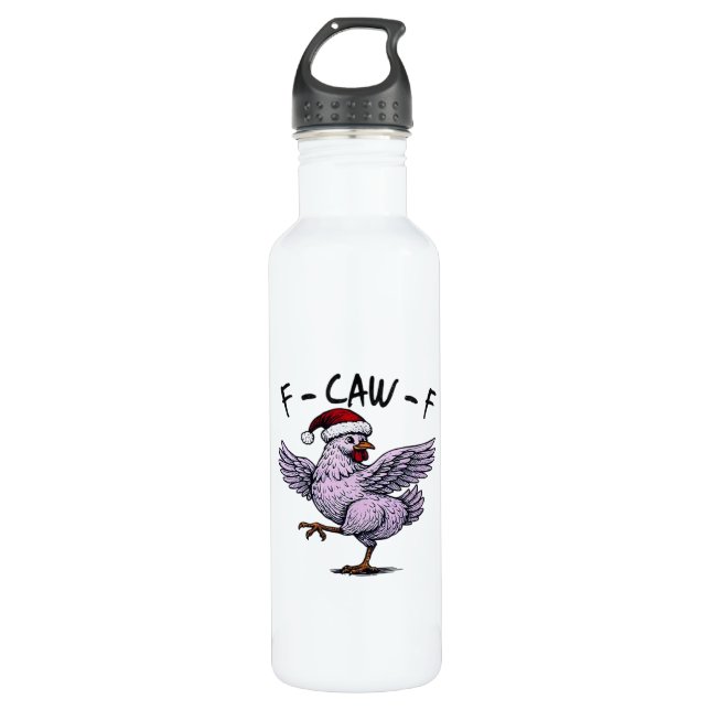 F-Caw-F Chicken Retro Classic 710 Ml Water Bottle (Front)
