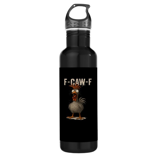 F-Caw-F Chicken Retro Classic 710 Ml Water Bottle (Front)