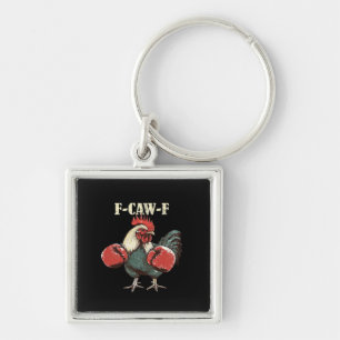 F-Caw-F Chicken Retro Classic Key Ring