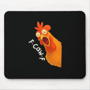 F-Caw-F Chicken Retro Classic Mouse Mat