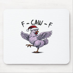 F-Caw-F Chicken Retro Classic Mouse Mat