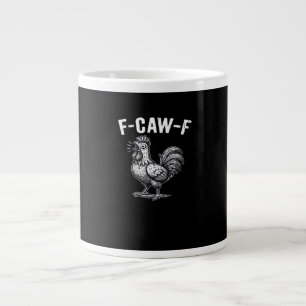 F-Caw-F Chicken Retro Graphic Large Coffee Mug