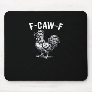 F-Caw-F Chicken Retro Graphic Mouse Mat
