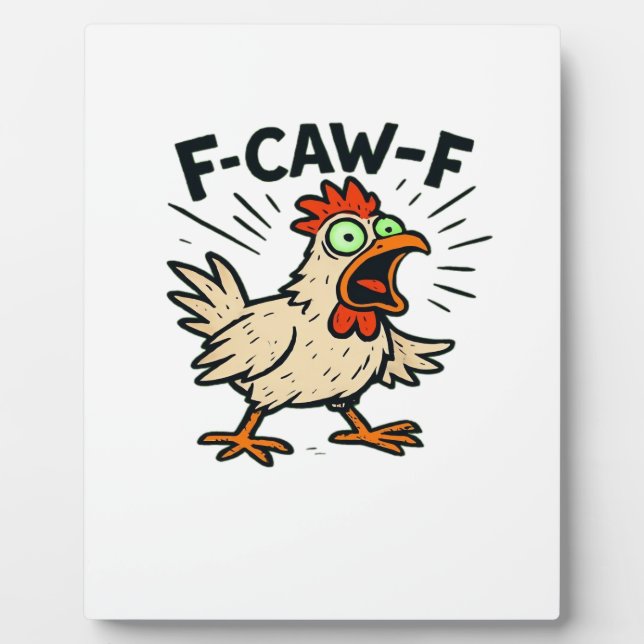 F-Caw-F Chicken Vintage Graphic Plaque (Front)