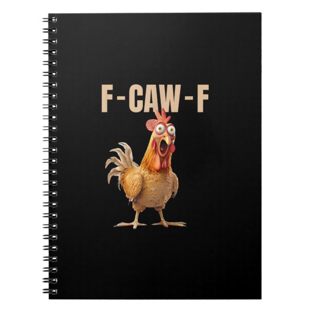 F-Caw-F Chicken Vintage Style Notebook (Front)