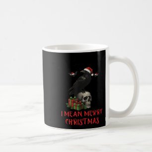 F-caw-f Christmas Crow Funny Goth Christmas Skull Coffee Mug