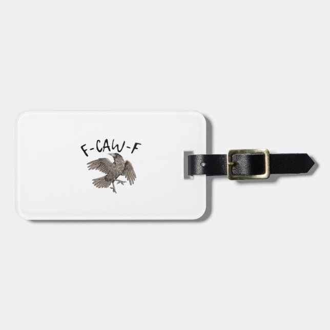 F-Caw-F Classic Aesthetic Casual Luggage Tag (Front Horizontal)