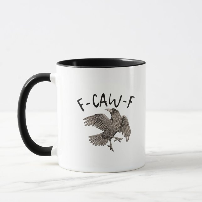 F-Caw-F Classic Aesthetic Casual Mug (Left)