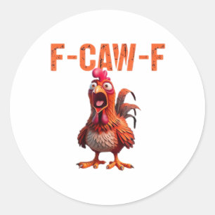 F-Caw-F Classic Basic Design Classic Round Sticker
