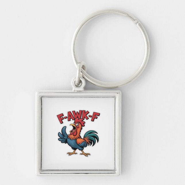 F-Caw-F Classic Cool Unique Key Ring (Front)