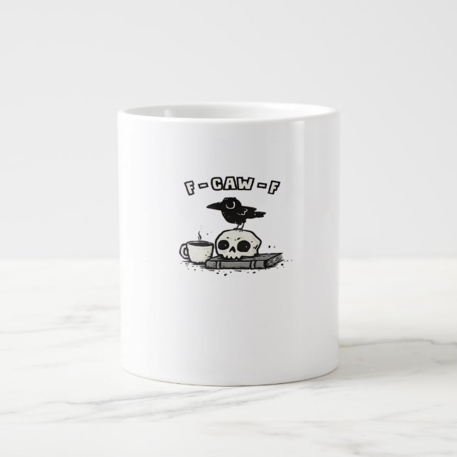 F-Caw-F Classic Cool Unique Large Coffee Mug (Front)