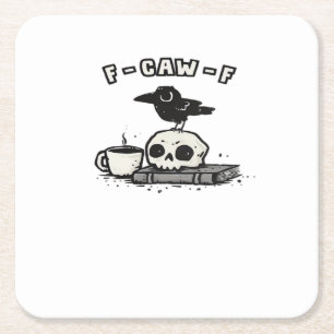 F-Caw-F Classic Cool Unique Square Paper Coaster