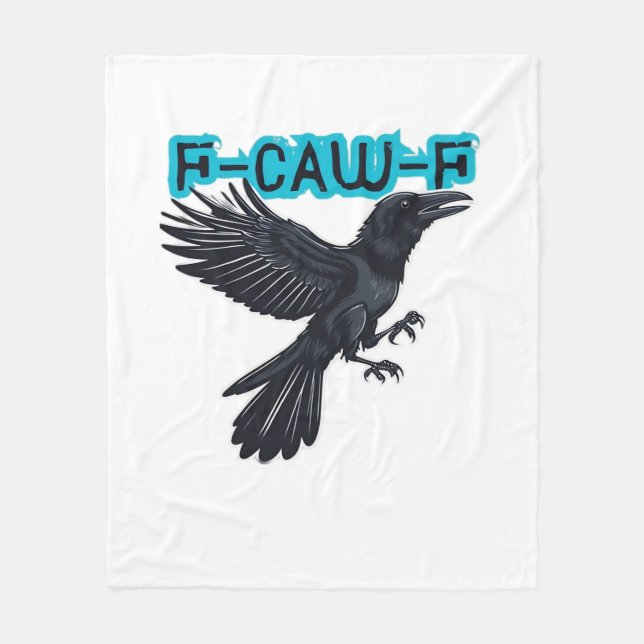 F-Caw-F Classic Creative Casual Fleece Blanket (Front)