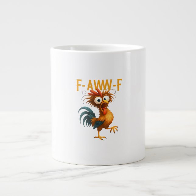 F-Caw-F Classic Creative Casual Large Coffee Mug (Front)