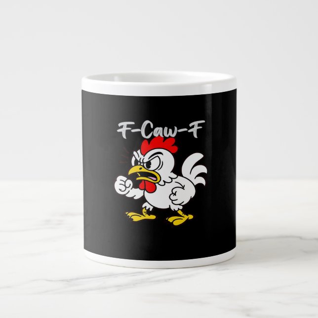 F-Caw-F Classic Creative Casual Large Coffee Mug (Front)
