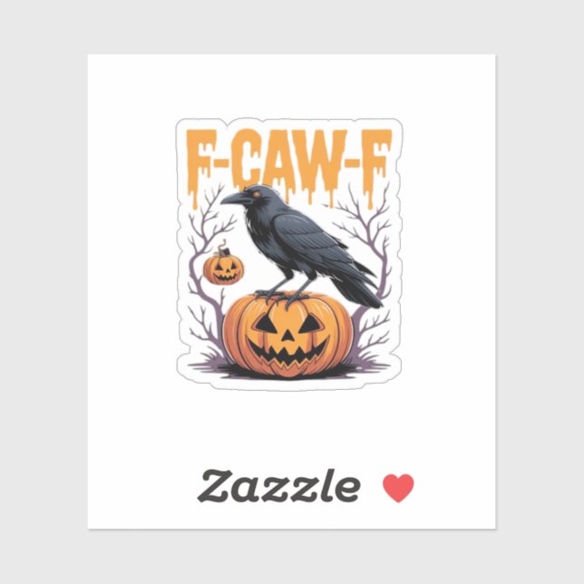 F-Caw-F Classic Halloween Raven Pumpkin Tee - Spoo (Sheet)