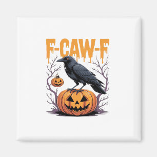 F-Caw-F Classic Halloween Raven Pumpkin Tee - Spoo Magnet