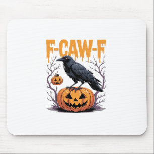 F-Caw-F Classic Halloween Raven Pumpkin Tee - Spoo Mouse Mat