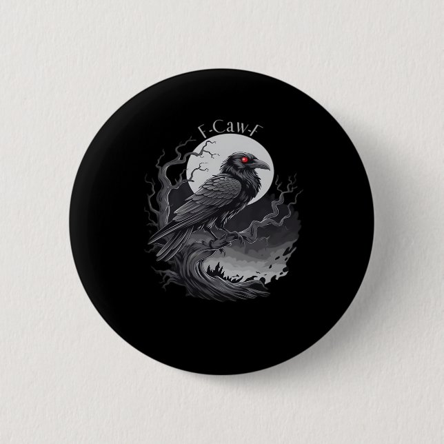 F-Caw-F Classic Minimal Clean 6 Cm Round Badge (Front)