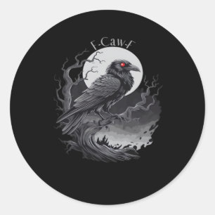 F-Caw-F Classic Minimal Clean Classic Round Sticker