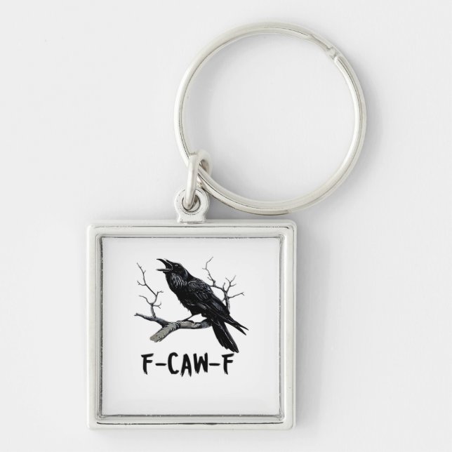 F-Caw-F Classic Minimal Clean Key Ring (Front)